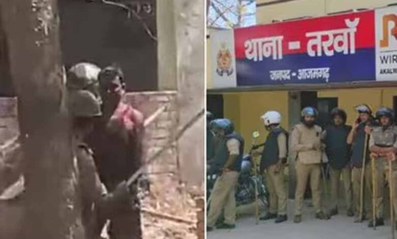आजमगढ़-में-लॉकअप-में-युवक-मौत-से-बवाल,-थाने-का-घेराव,-तोड़फोड़-पथराव