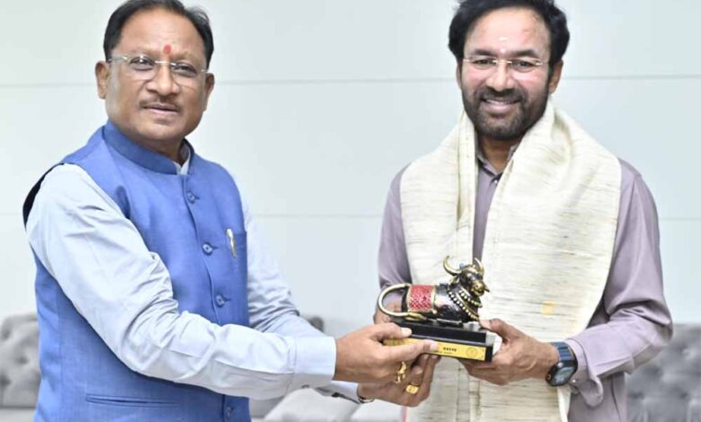 मुख्यमंत्री-साय-से-केंद्रीय-कोयला-एवं-खान-मंत्री-जी.-किशन-रेड्डी-ने-सौजन्य-मुलाकात-की