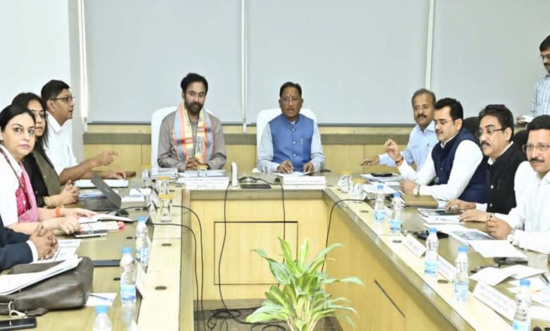 रायपुर-:-मुख्यमंत्री-विष्णु-देव-साय-और-केंद्रीय-कोयला-मंत्री-जी.-किशन-रेड्डी-ने-खनिज-विभाग-के-कामकाज-की-समीक्षा-की