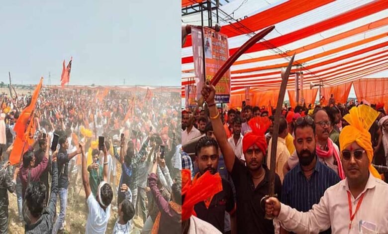राणा-सांगा-जयंती-के-लिए-गढ़ी-रामी-में-पुलिस-के-चाक-चौबंद-इंतजाम,-रक्त-स्वाभिमान-रैली-के-लिए-हर-रास्ते-पर-लगे-बैरियर