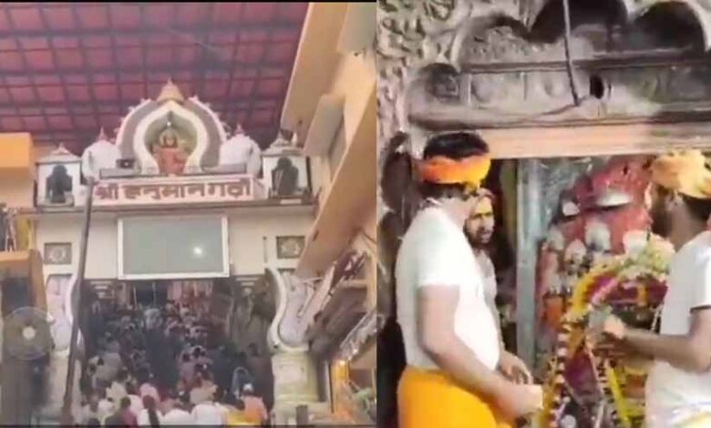 जयश्रीराम,-जय-हनुमान-के-जयकारों-से-हनुमान-गढ़ी,-उमड़े-श्रद्धालु