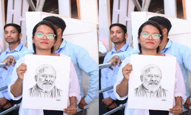 रायपुर-:-प्रधानमंत्री-की-संवेदना-से-खिला-एक-पल-—-एक-बेटी-की-कला-को-मिला-आदर-और-अपनापन
