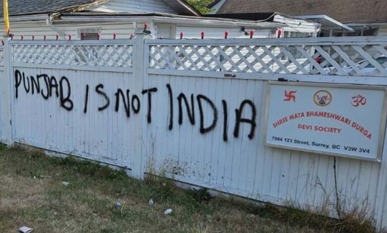 कनाडा-में-जस्टिन-ट्रूडो-के-प्रधानमंत्री-पद-से-हटने-के-बाद-भी-खालिस्तानियों-को-हौसले-बुलंद,-गुरुद्वारे-के-दीवारों-पर-लिख-दिए-नारे