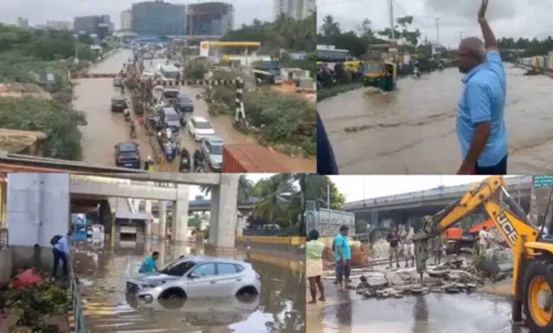 बेंगलुरु में बारिश से बाढ़ जैसे हालात, निचले इलाके हुए जलमग्न